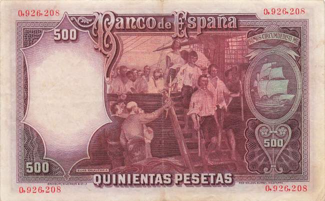 500 Pesetas 25.4.1931